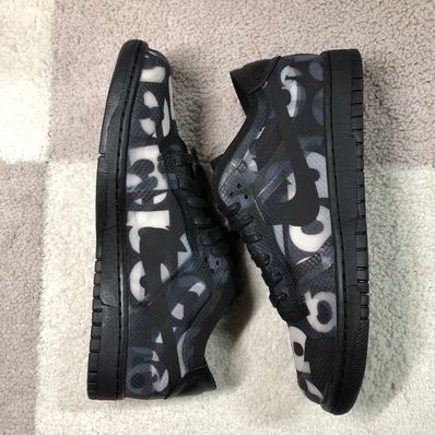 COMME des GARCONS × NIKE DUNK LOW Women's "BLACK/BLACK"