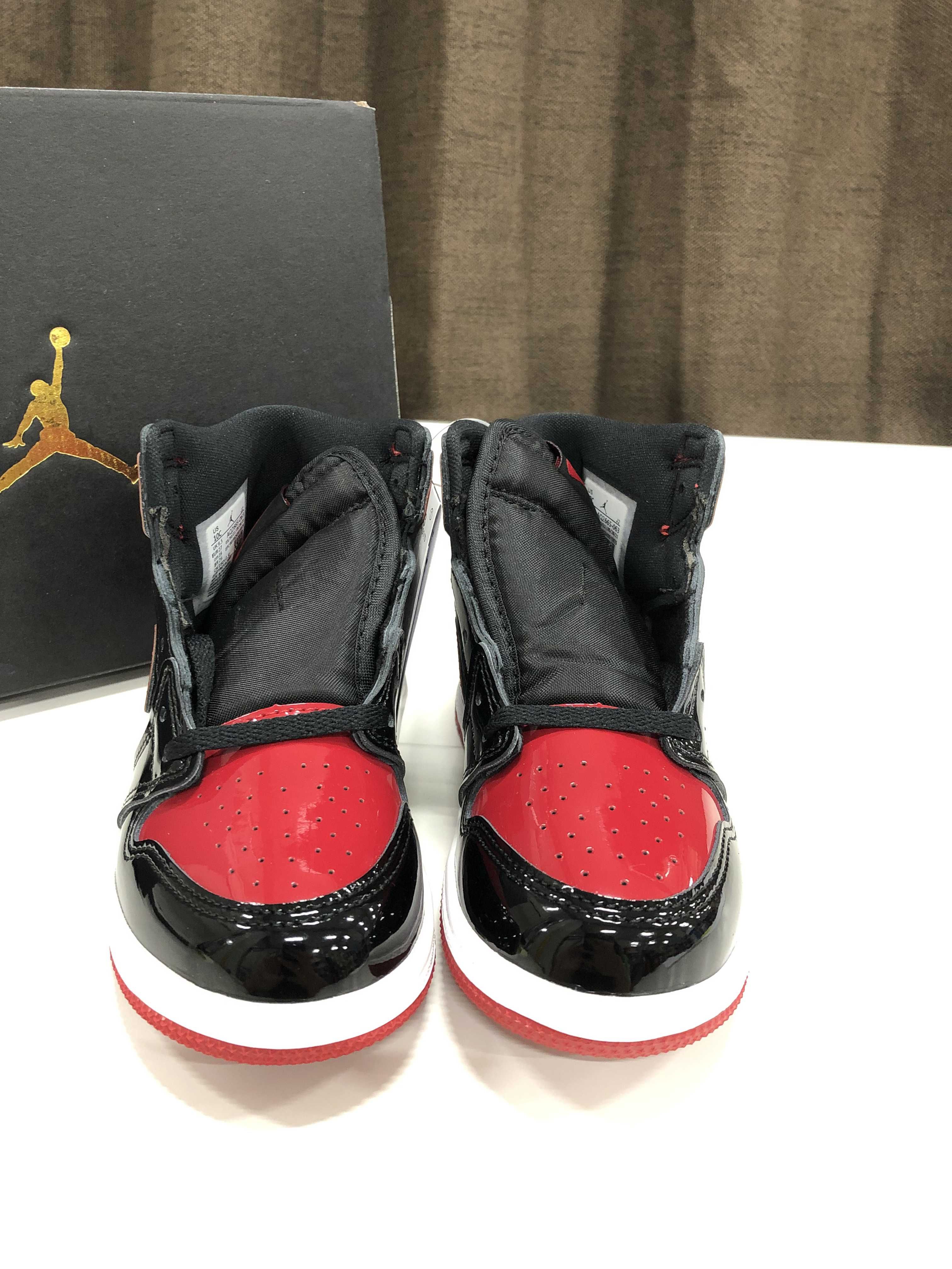 Nike TD Air Jordan 1 High OG "Patent Bred"