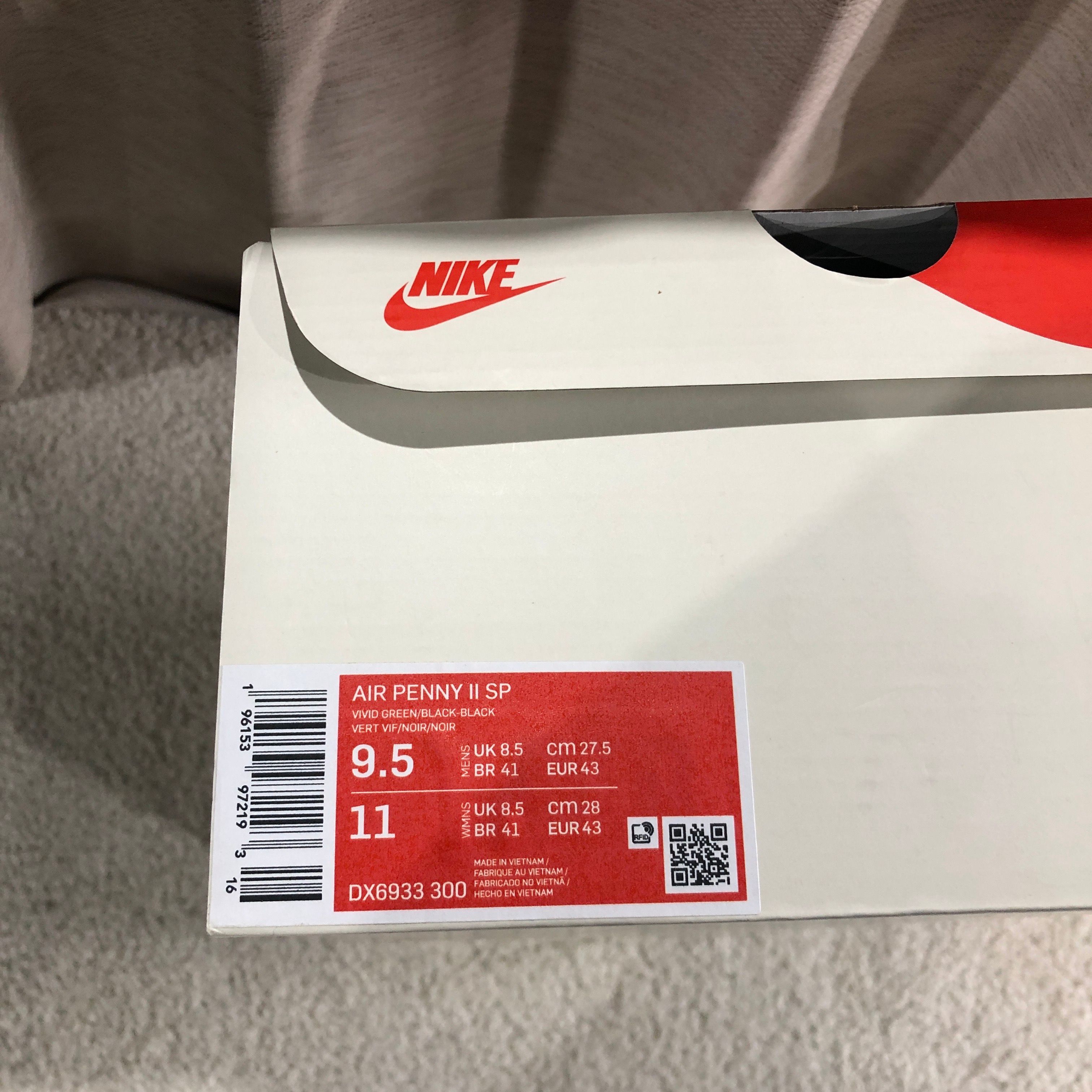 Stussy × Nike Air Penny 2 "Black/Green"