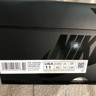 Travis Scott × Nike Air Jordan 1 Low OG SP "Black Phantom"