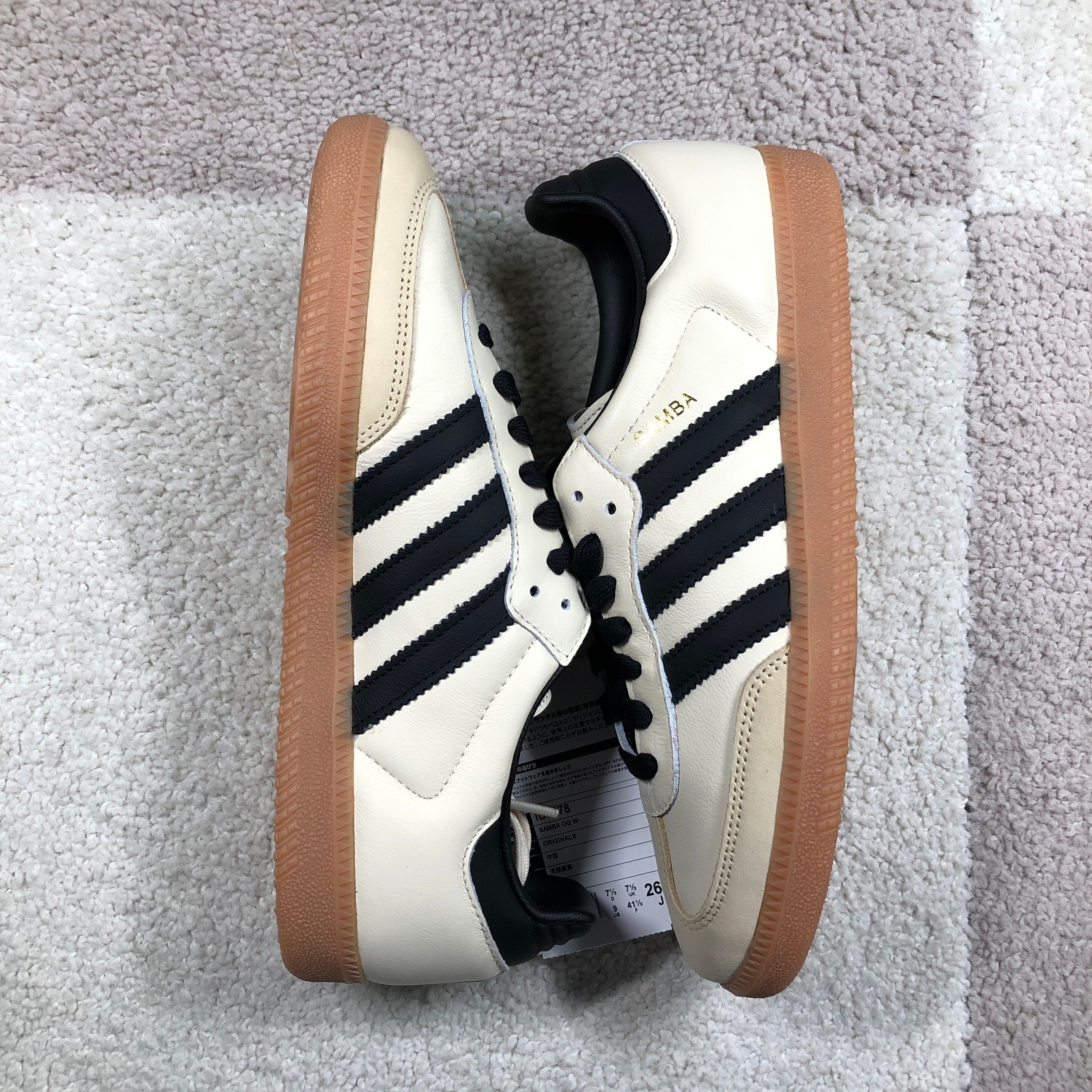 adidas Women's Samba OG "Cream White/Core Black/Sandstrata"