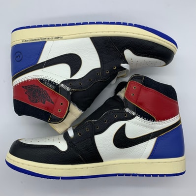 fragment design × UNION × Nike Air Jordan 1 High OG "Black/Varsity Red"