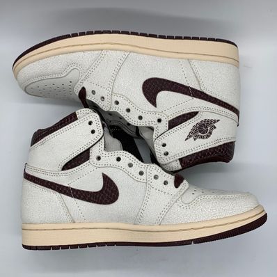 A Ma Maniere × Nike Air Jordan 1 Retro High OG "Sail and Burgundy"