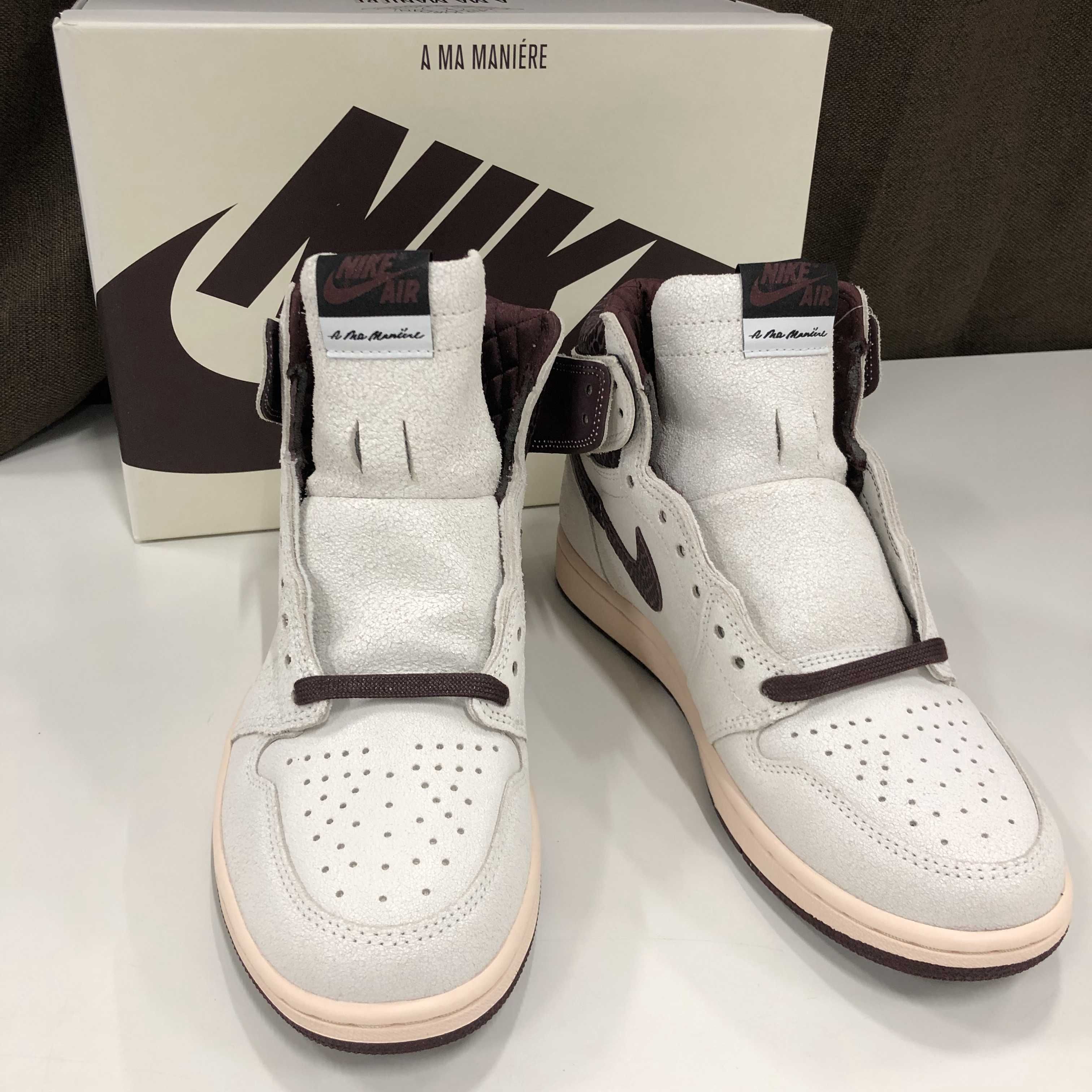 A Ma Maniere × Nike Air Jordan 1 Retro High OG "Sail and Burgundy"