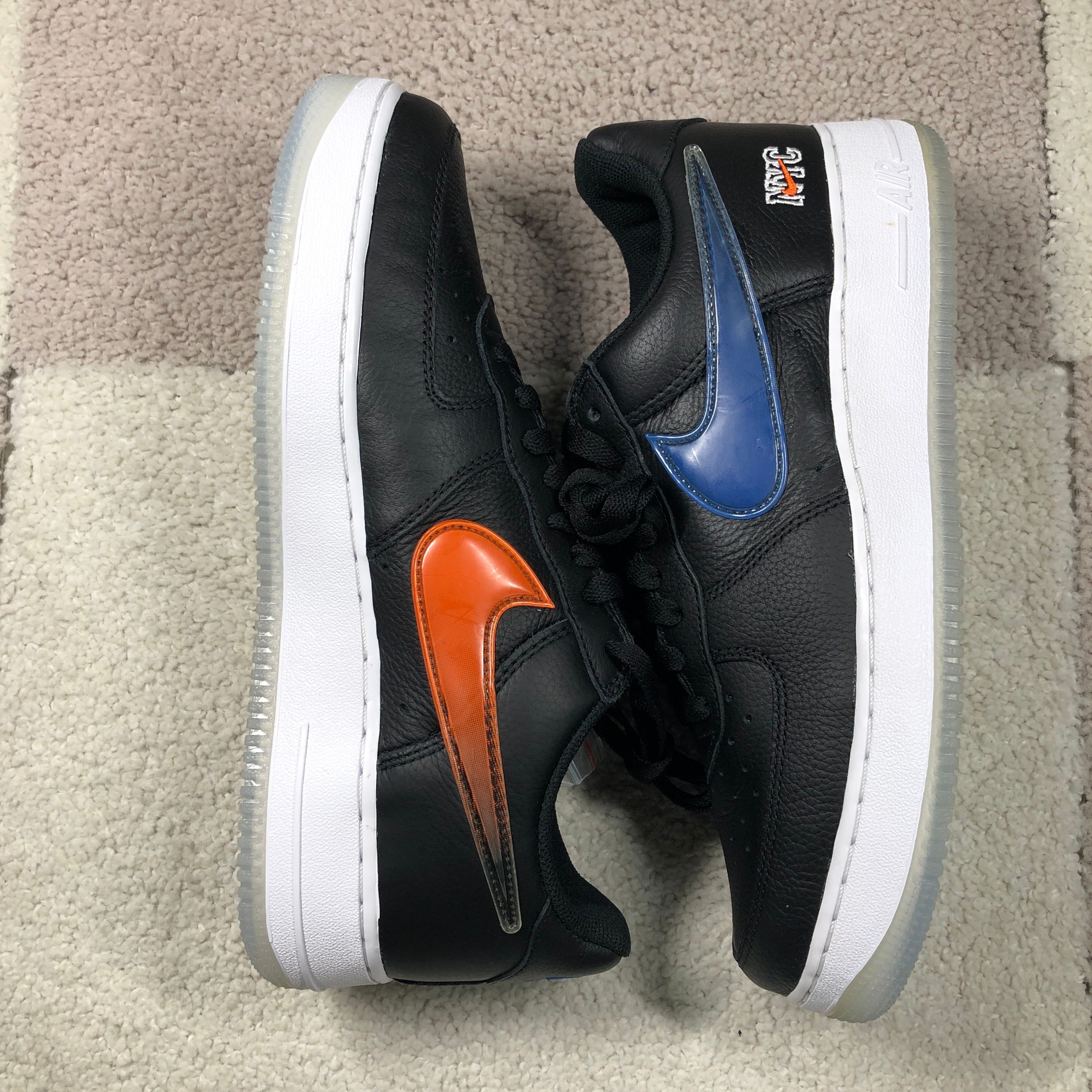 KITH × Nike Air Force 1 Low New York Knicks "Black/Brilliant Orange/Rush/Brilliant White"