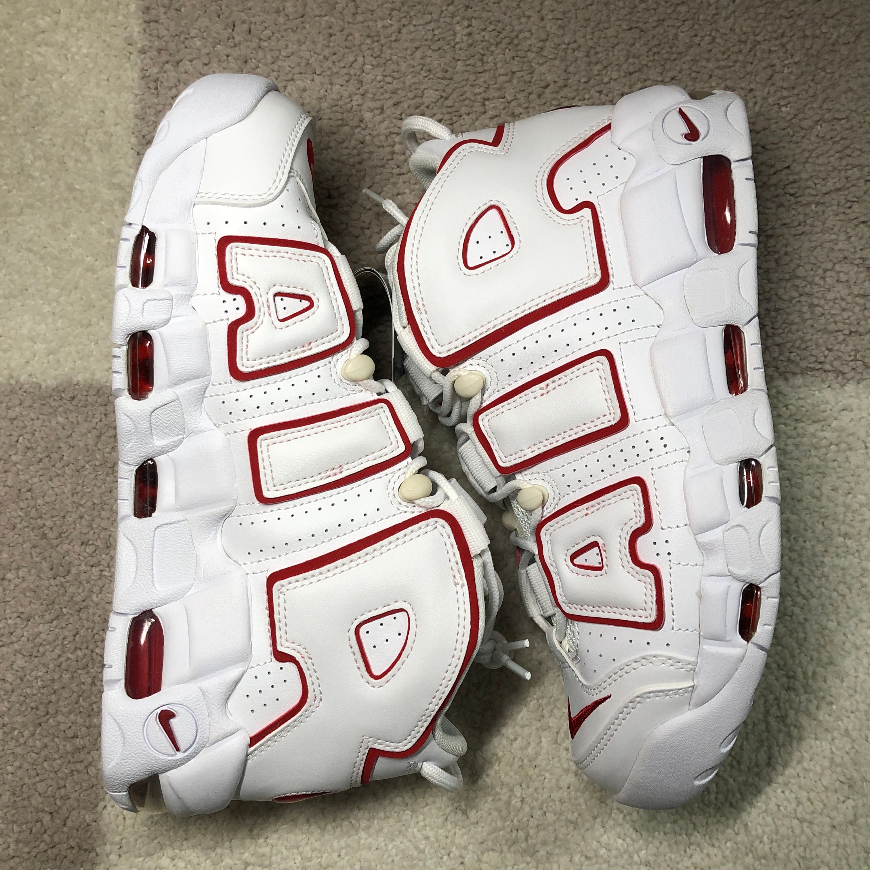 NIKE AIR MORE UPTEMPO "WHITE/VARSITY RED" (2021)