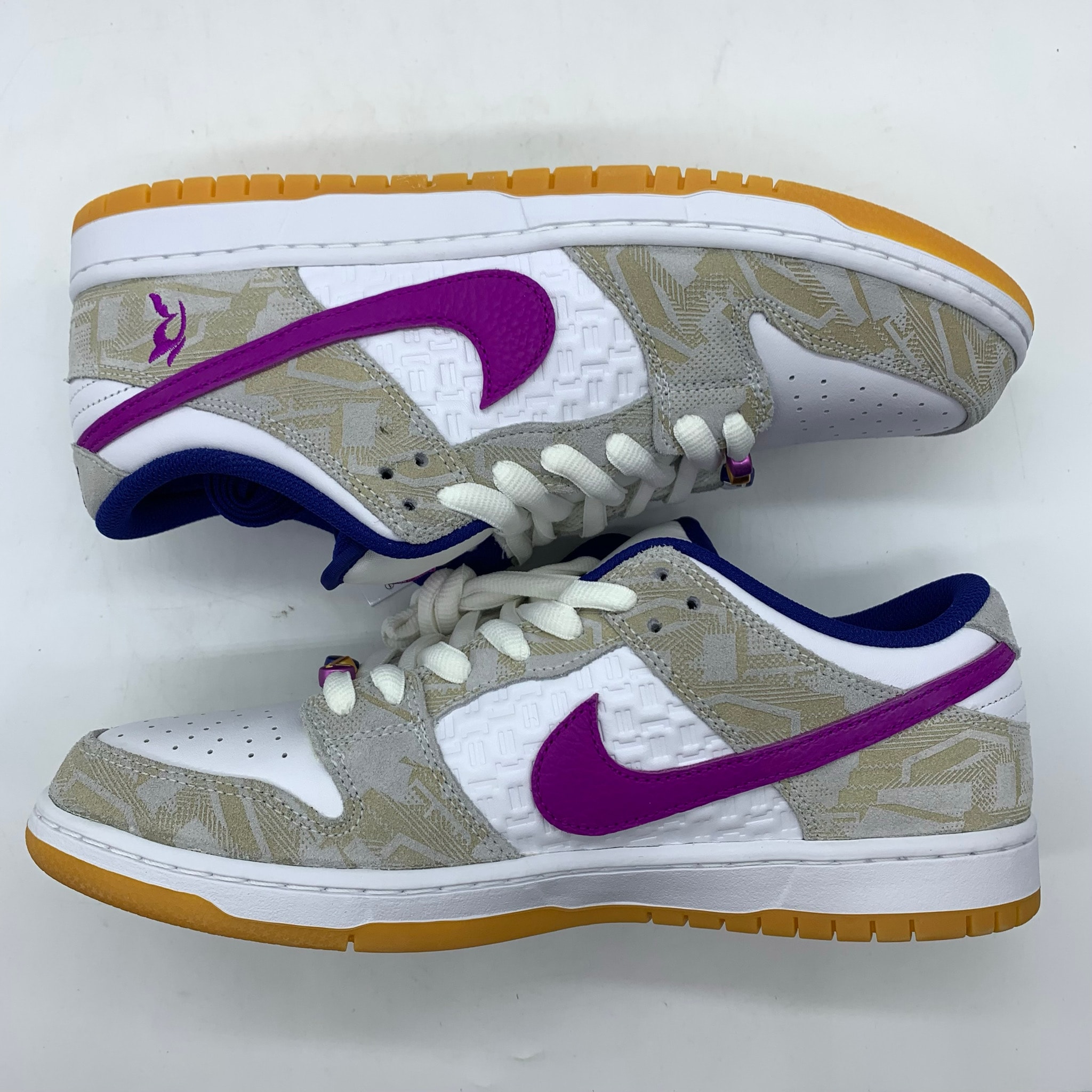 Rayssa Leal × Nike SB Dunk Low PRM "Pure Platinum and Vivid Purple"