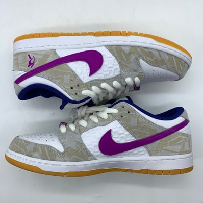 Rayssa Leal × Nike SB Dunk Low PRM "Pure Platinum and Vivid Purple"