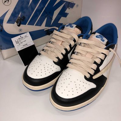 Travis Scott × fragment design × Nike Air Jordan 1 Low OG SP "Military Blue"