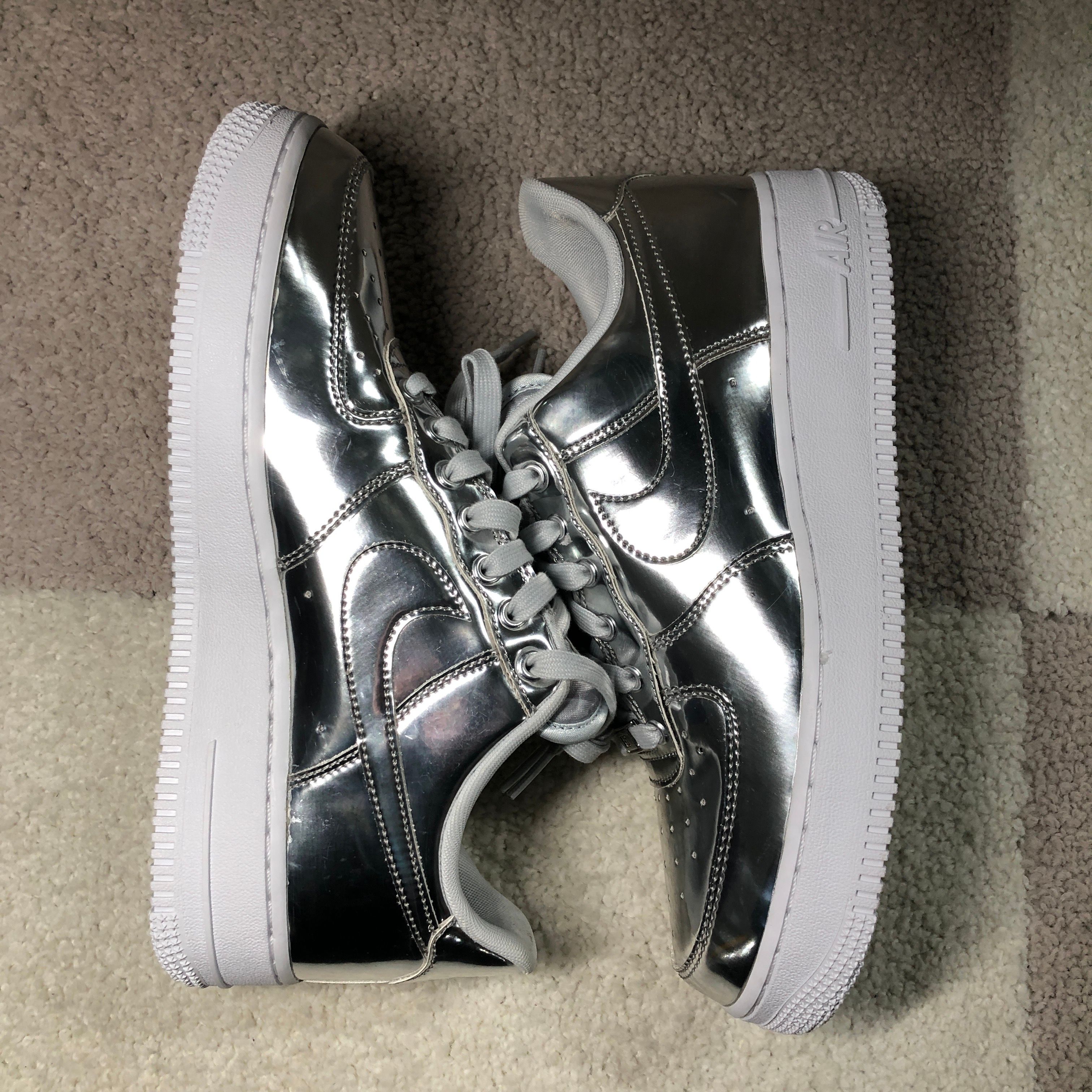 Nike Women's Air Force 1 Low Metallic "Chrome" 