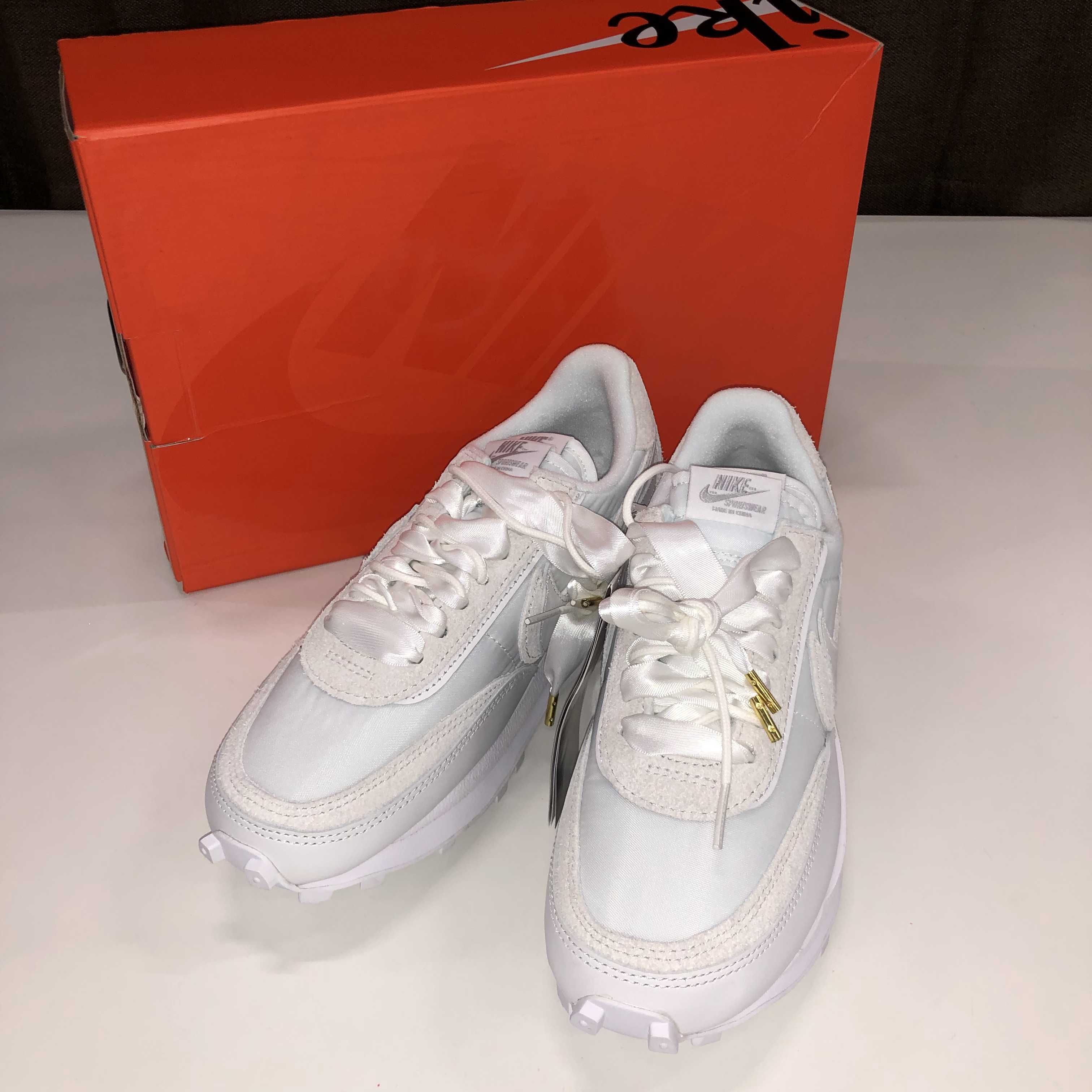 sacai × Nike LDV Waffle "Triple White"