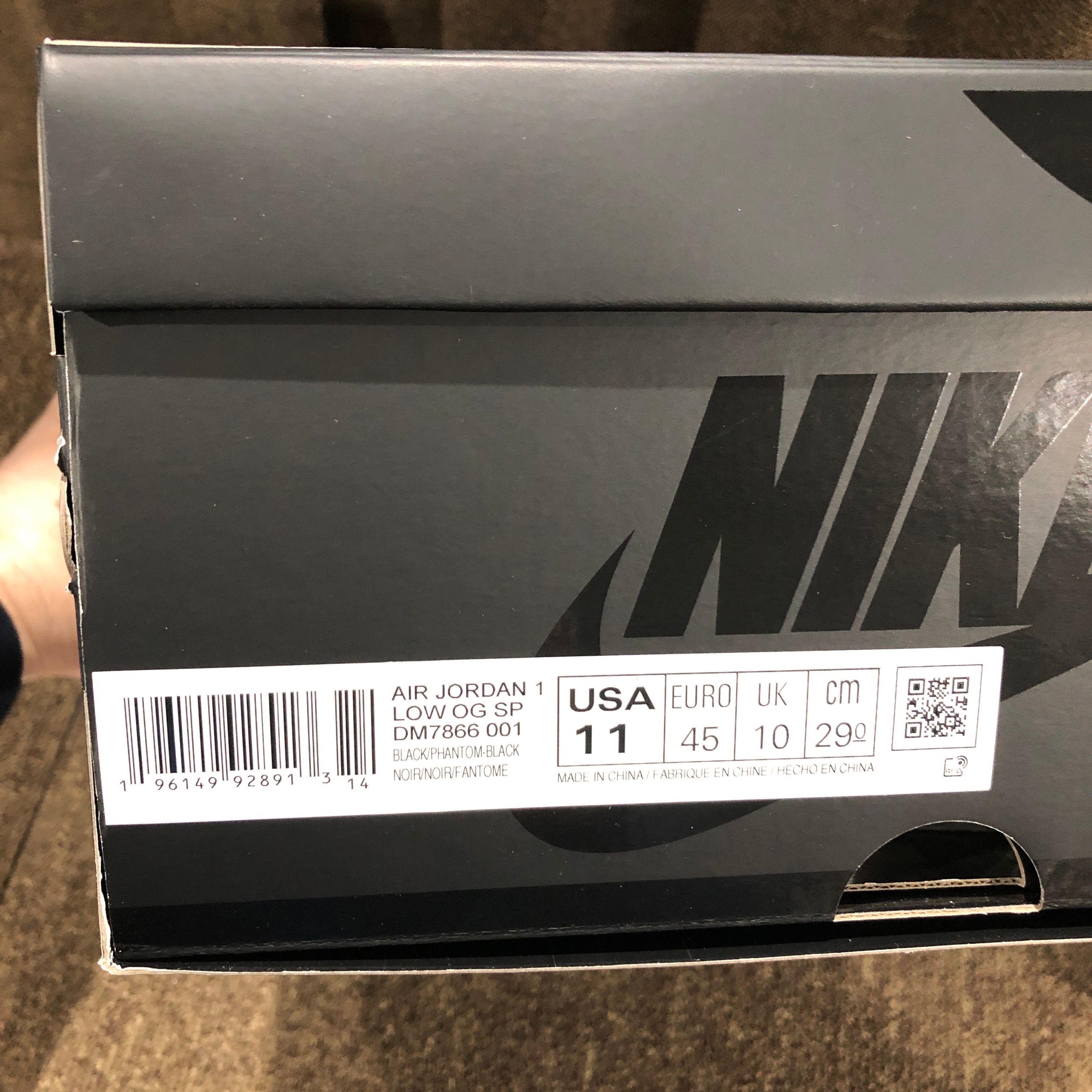 Travis Scott × Nike Air Jordan 1 Low OG SP "Black Phantom"