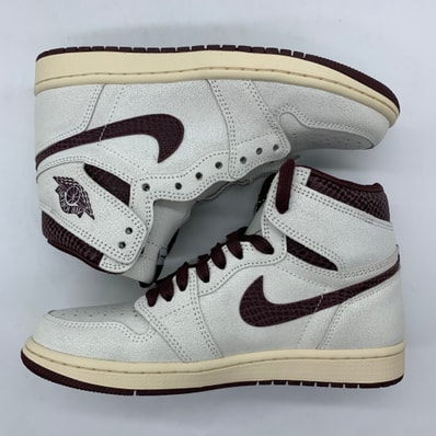 A Ma Maniere × Nike Air Jordan 1 Retro High OG "Sail and Burgundy"