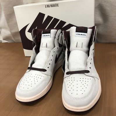 A Ma Maniere × Nike Air Jordan 1 Retro High OG "Sail and Burgundy"