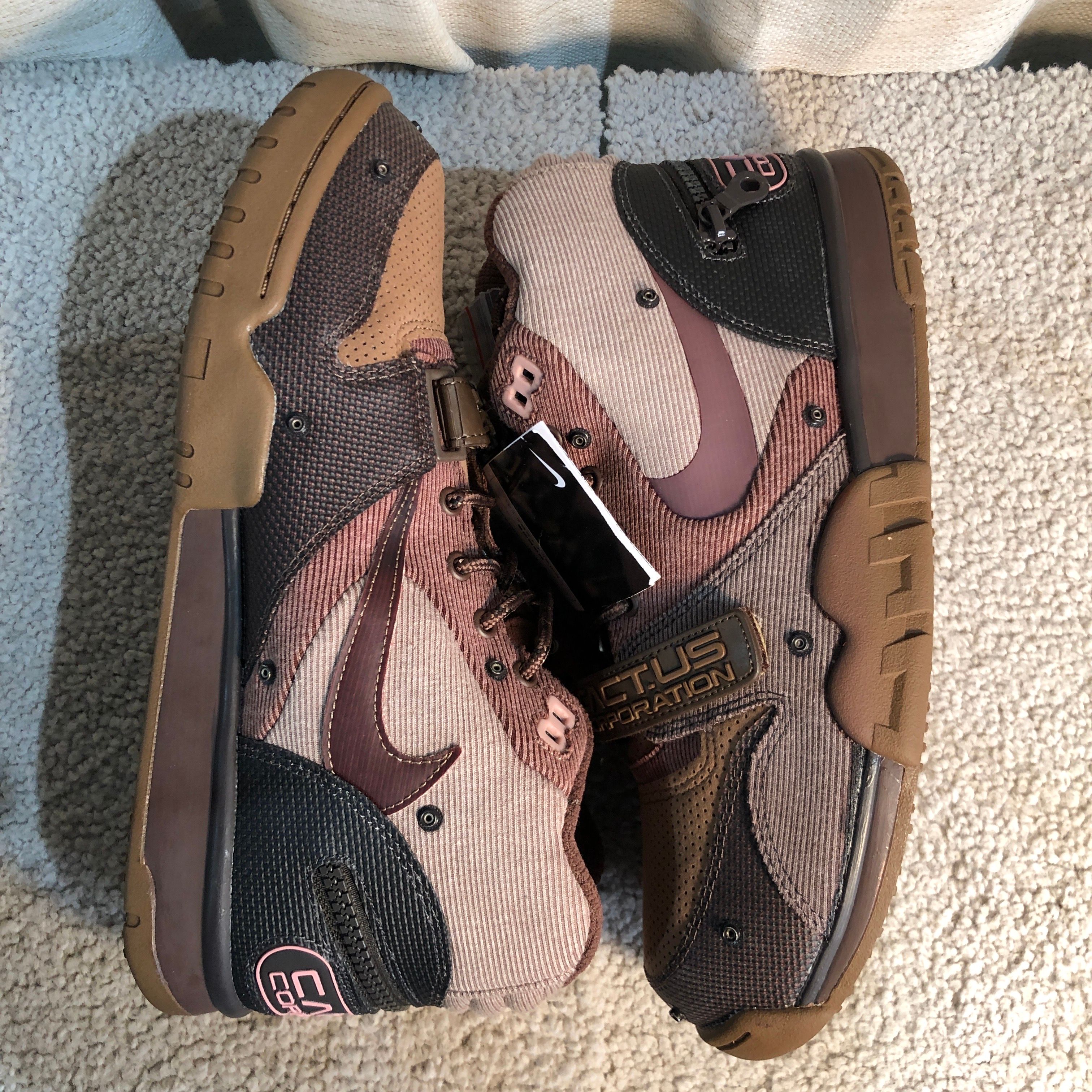 Travis Scott x Nike Air Trainer 1 SP "Archaeo Brown and Rust Pink"