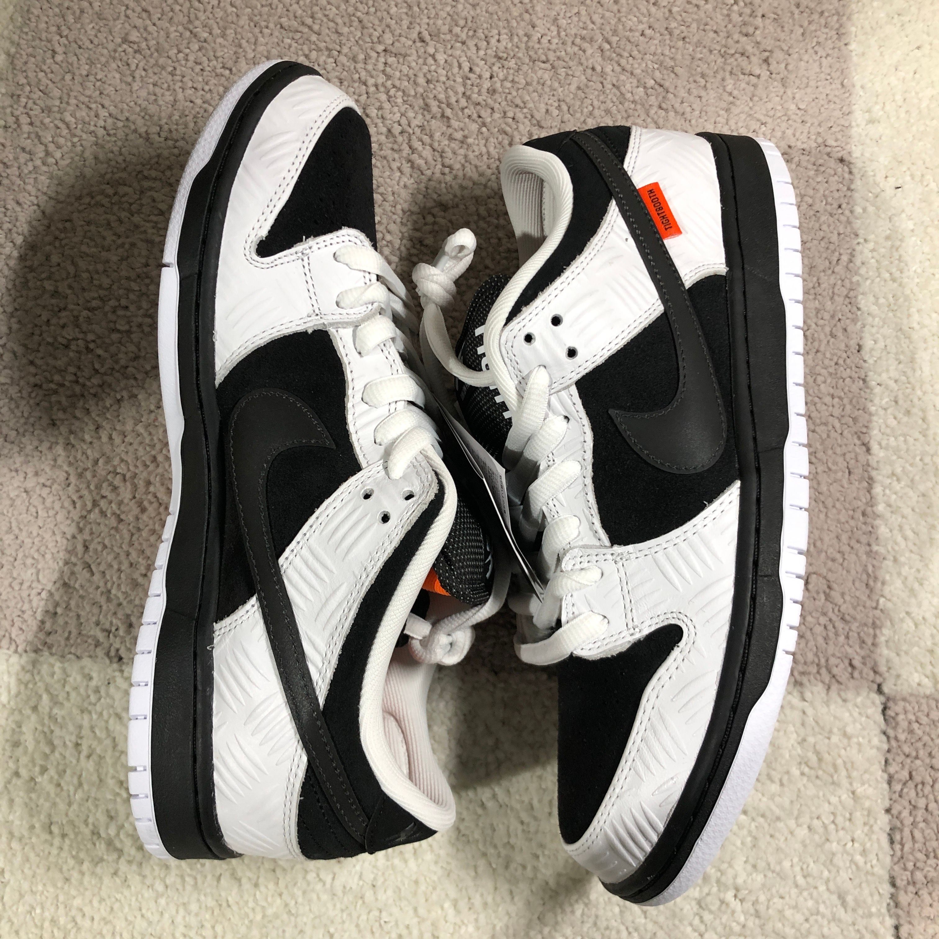 TIGHTBOOTH × Nike SB Dunk Low Pro QS "Black and White"