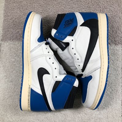 Travis Scott × fragment design × Nike Air Jordan 1 Retro High OG SP "Military Blue"