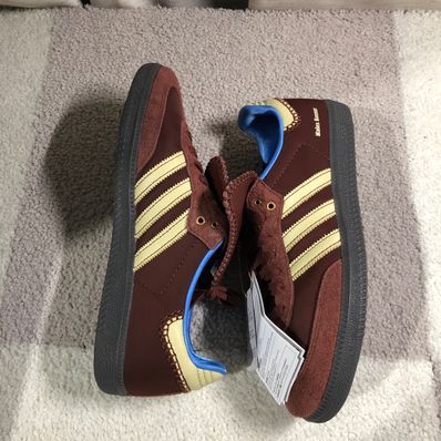 Wales Bonner × adidas Samba Nylon Low "Fox Brown/Sandy Beige/Lucky Blue"