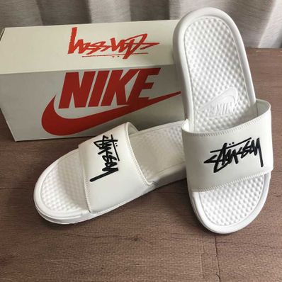 Stussy × Nike Benassi Slide Sandal "Sail"