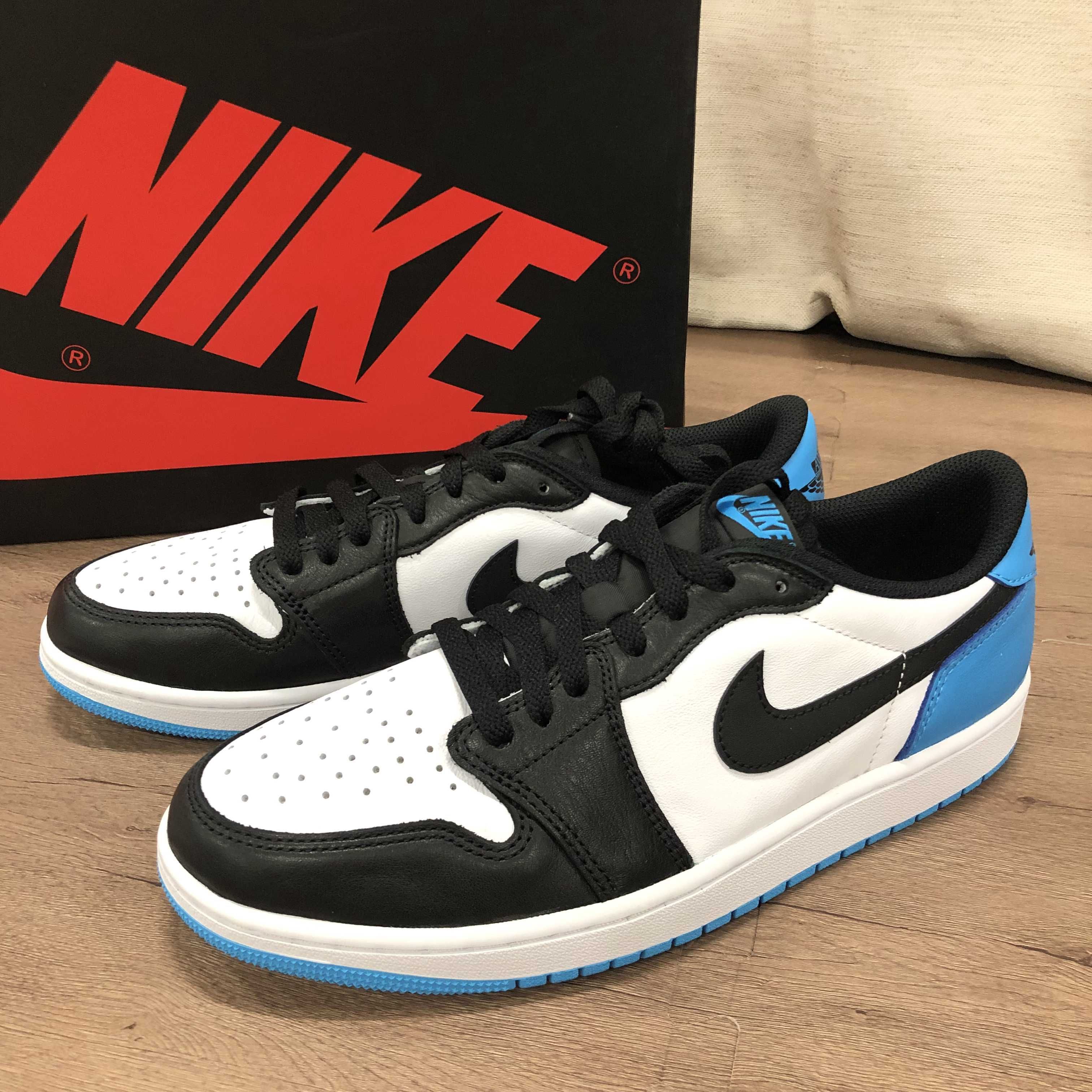 Nike Air Jordan 1 Low OG "Black and Dark Powder Blue/UNC"
