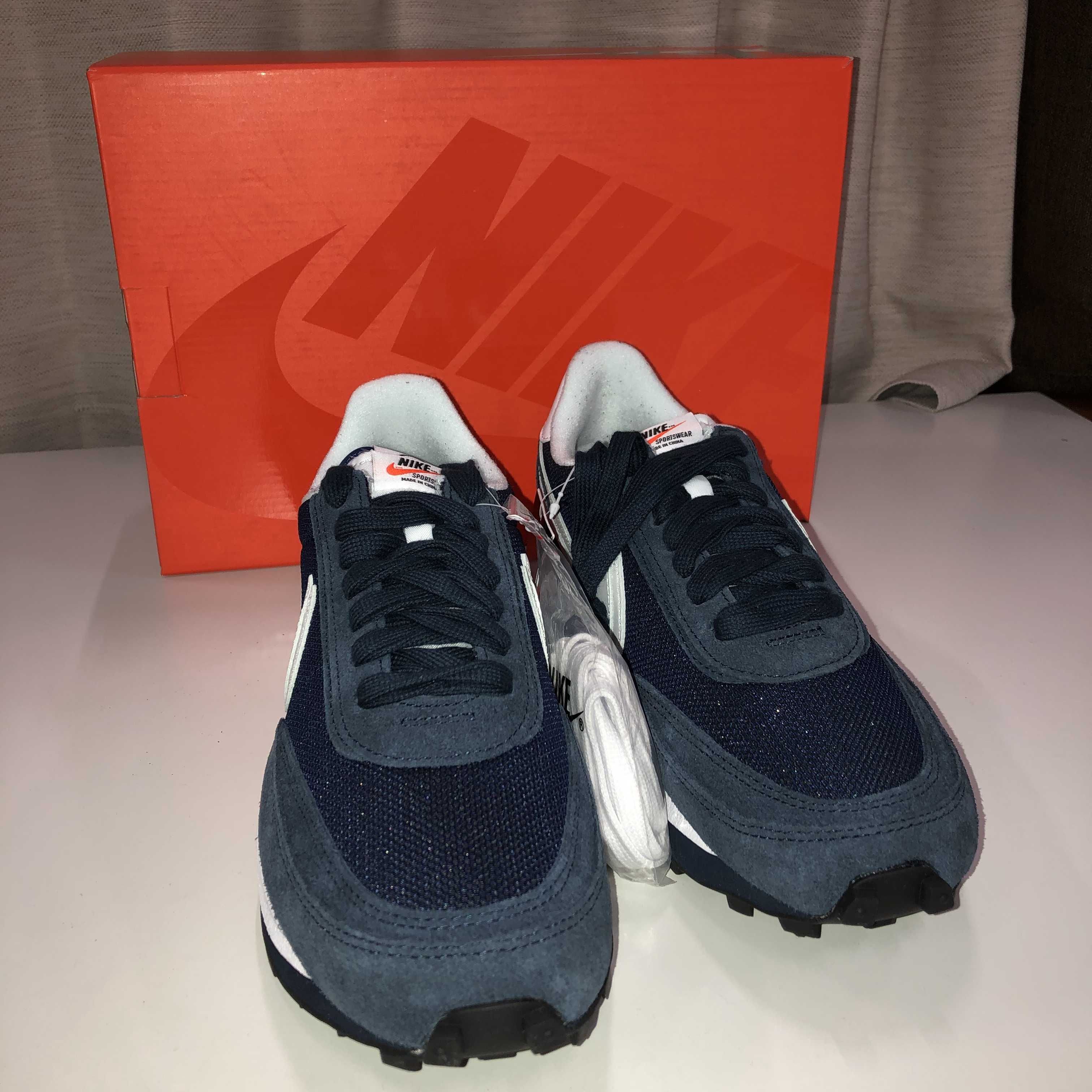 Fragment × sacai × Nike LD Waffle "Blackended Blue"