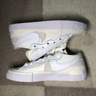 sacai × Nike Blazer Low "White Patent Leather"