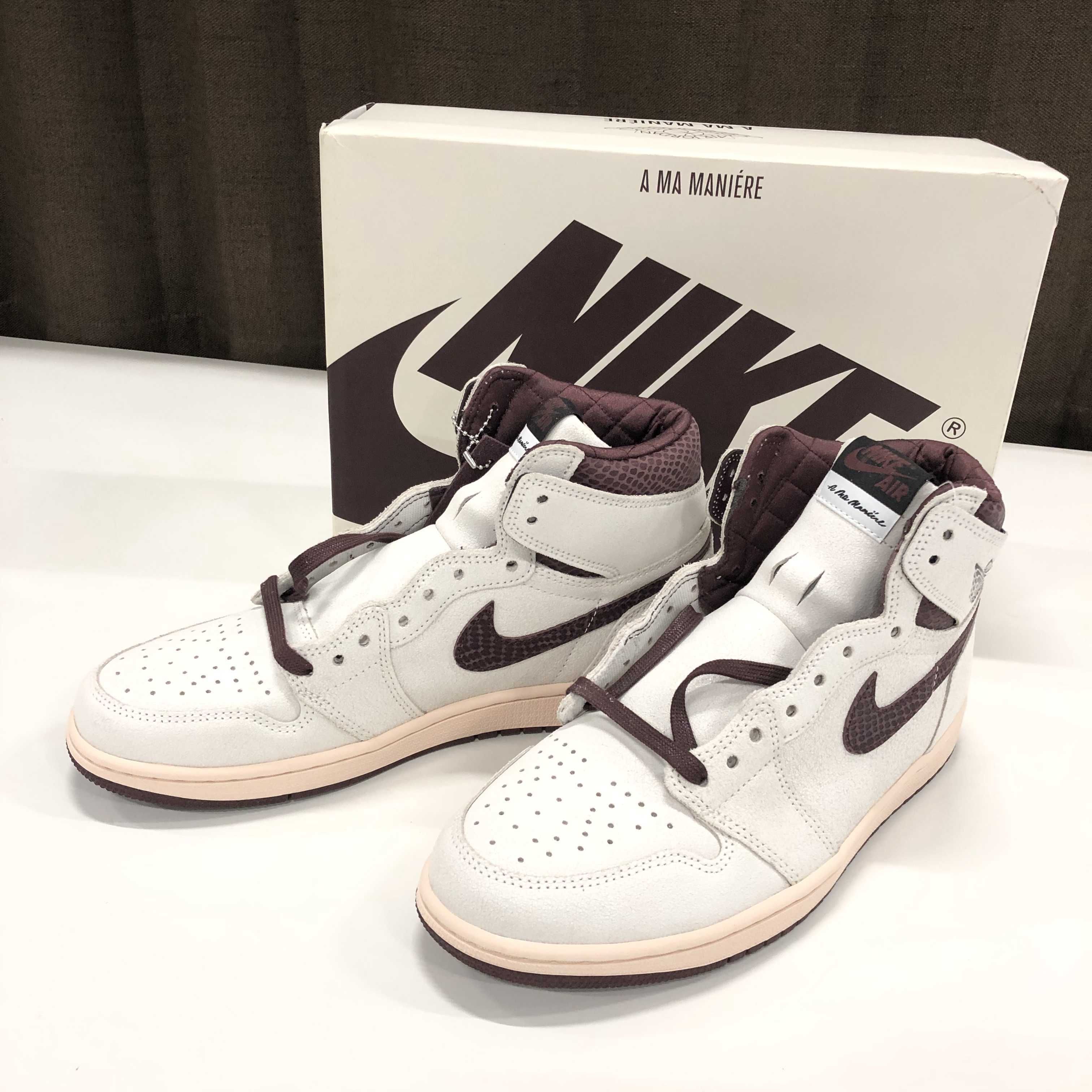 A Ma Maniere × Nike Air Jordan 1 Retro High OG "Sail and Burgundy"