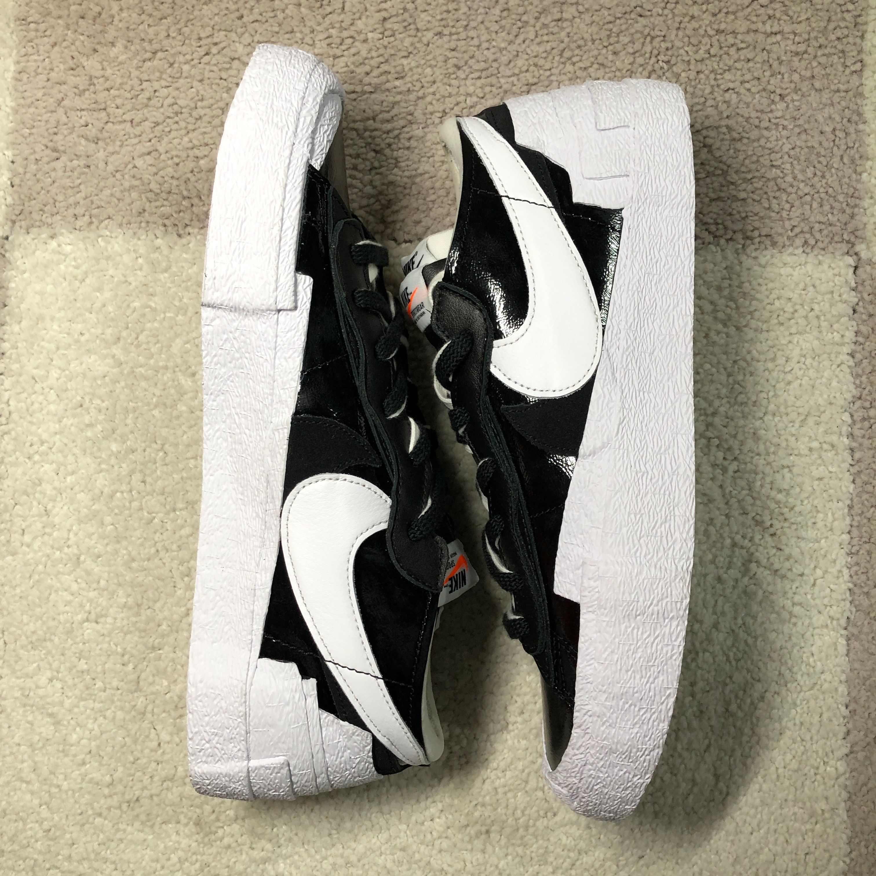 sacai × Nike Blazer Low "Black Patent Leather"