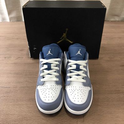 Nike GS Air Jordan 1 Low "White/Steel Blue"