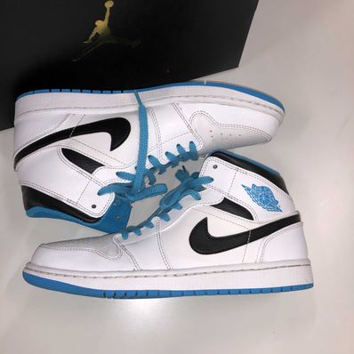 Nike Air Jordan 1 Mid "White/Laser blue"