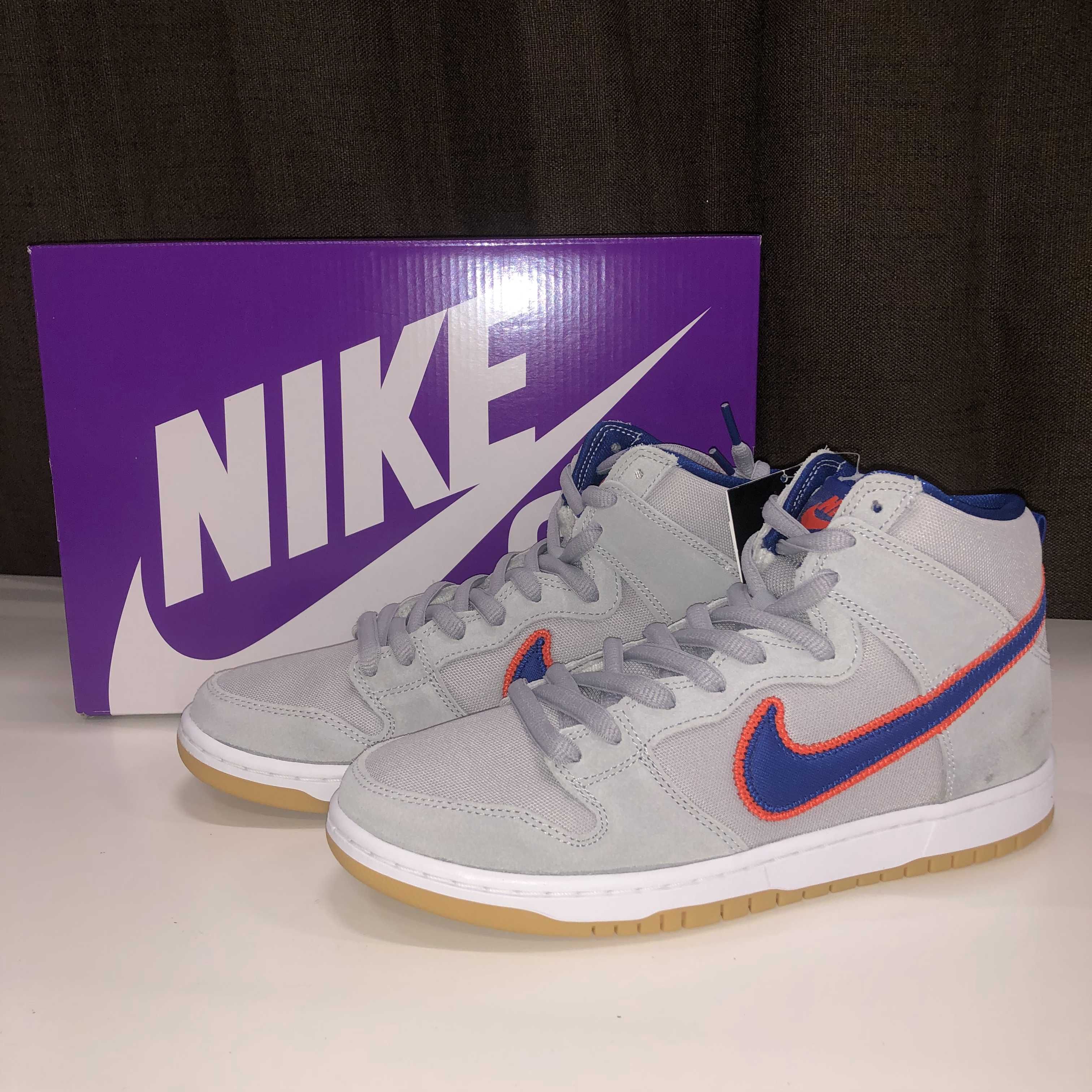 Nike SB Dunk High "Rush Blue and Team Orange/New York Mets"