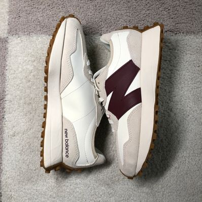 New Balance Women's 327 "White/Dark Red"