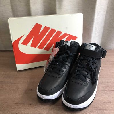 Stussy × Nike Air Force 1 Mid "Black/Black"