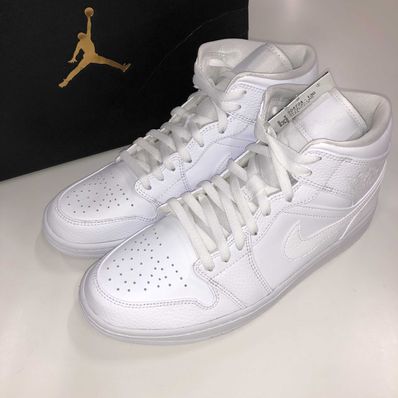 Nike Air Jordan 1 Mid "Triple White"(2020)
