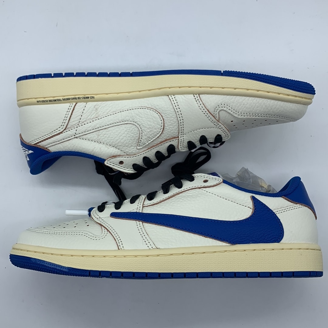 Travis Scott × fragment design × Nike Air Jordan 1 Low OG "Sail/Military Blue"