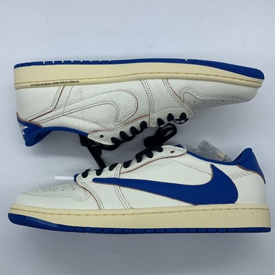 Travis Scott × fragment design × Nike Air Jordan 1 Low OG "Sail/Military Blue"