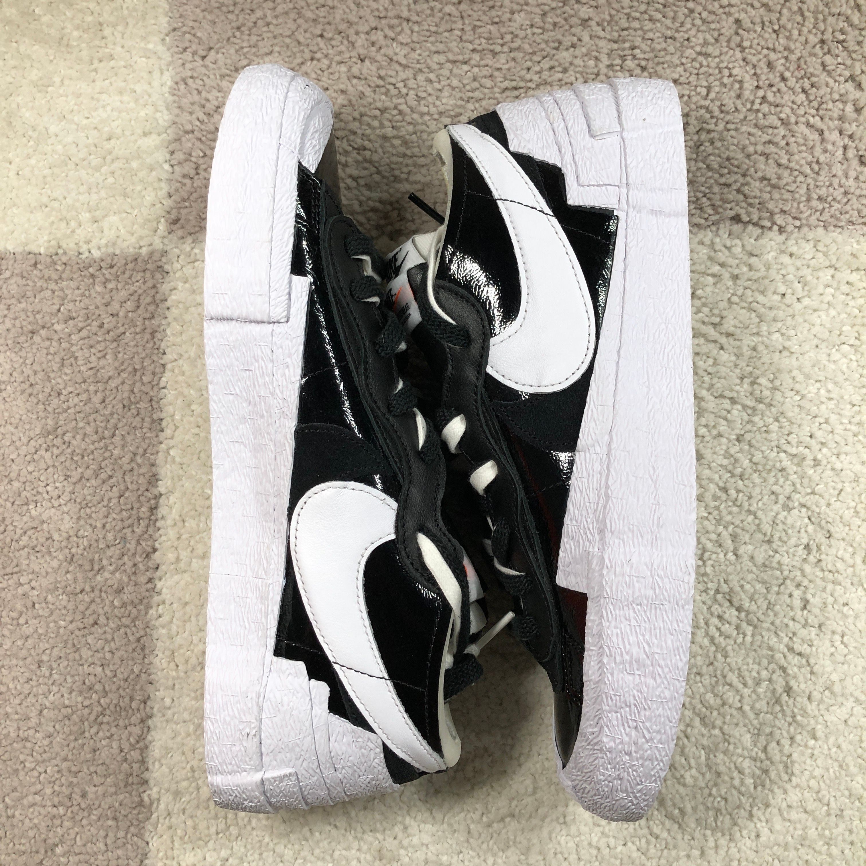 sacai × Nike Blazer Low "Black Patent Leather"