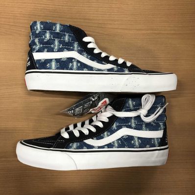 Supreme × Vans Sk8-Hi Hole Punch Denim "Blue"