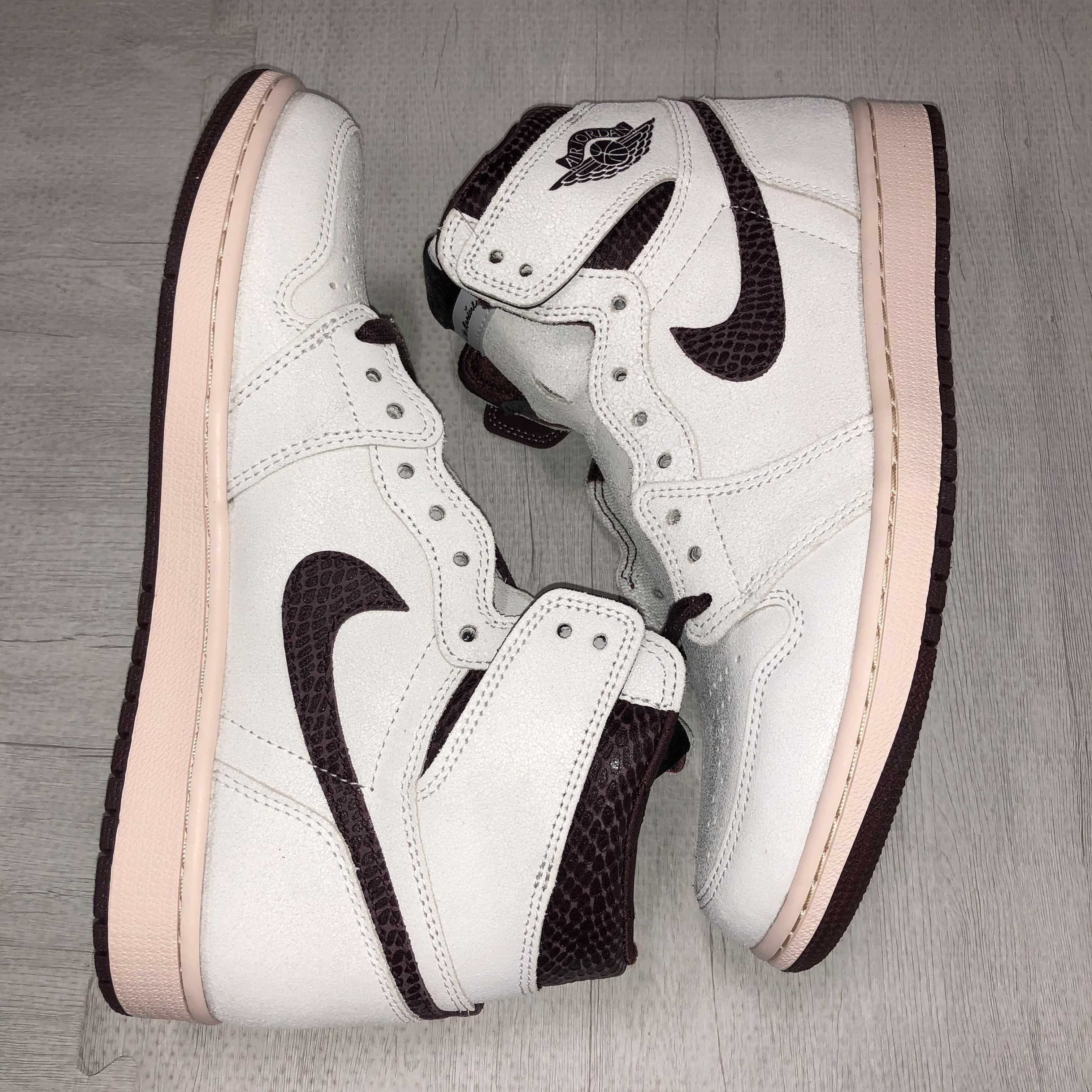 A Ma Maniere × Nike Air Jordan 1 Retro High OG "Sail and Burgundy"