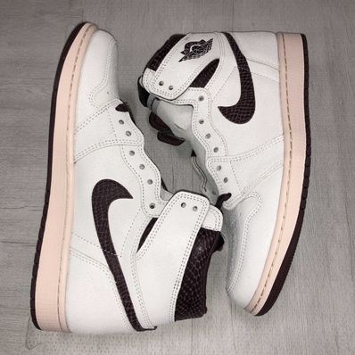 A Ma Maniere × Nike Air Jordan 1 Retro High OG "Sail and Burgundy"