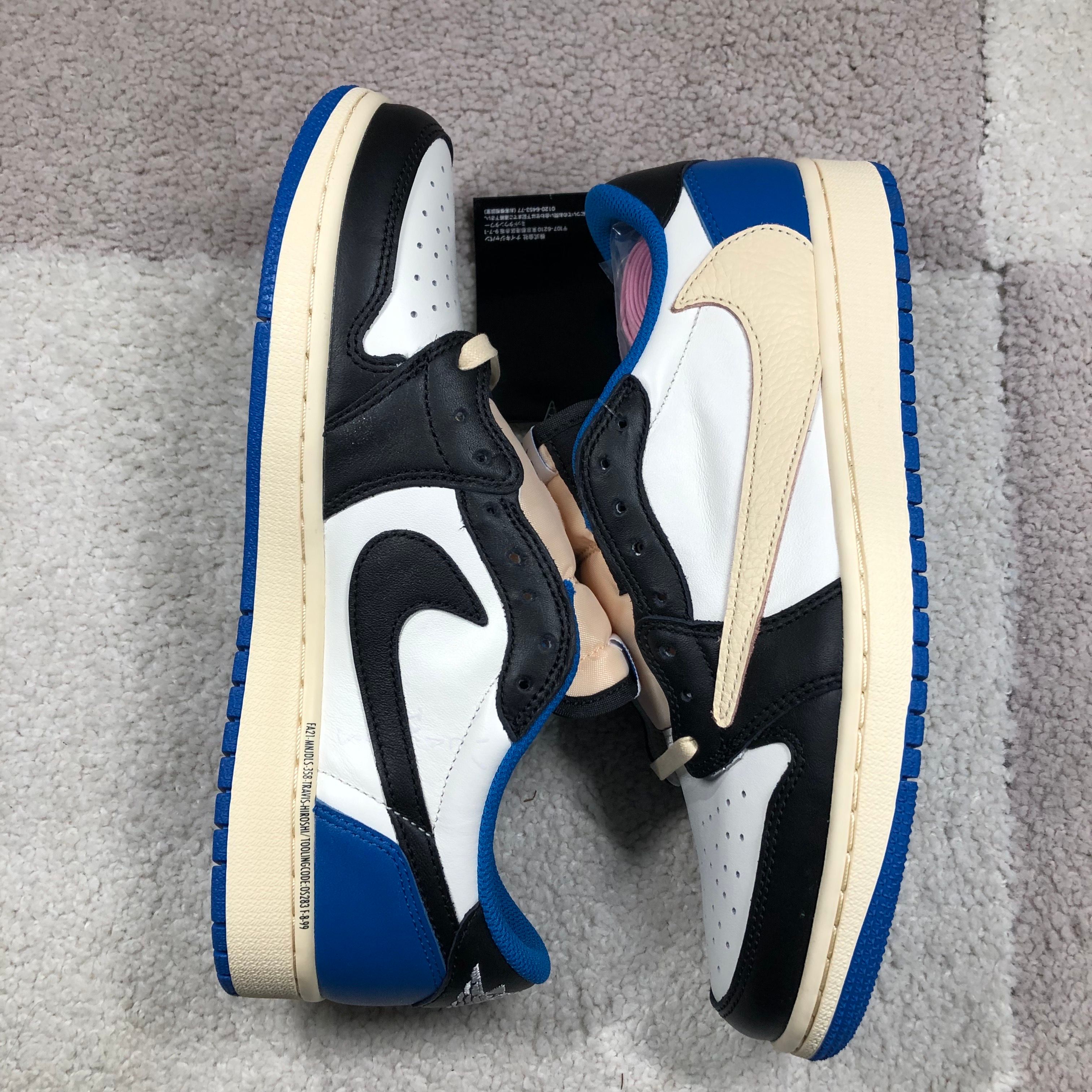 Travis Scott × fragment design × Nike Air Jordan 1 Low OG SP "Military Blue"