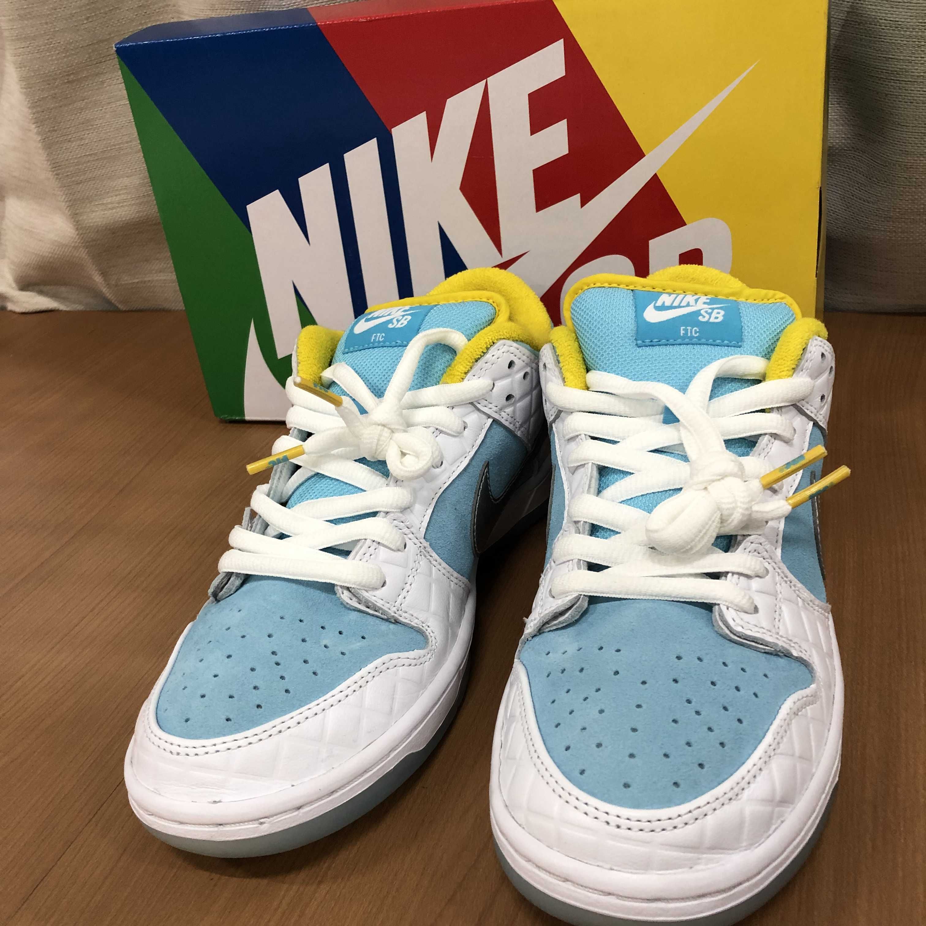 FTC × Nike SB Dunk Low "White/Blue"
