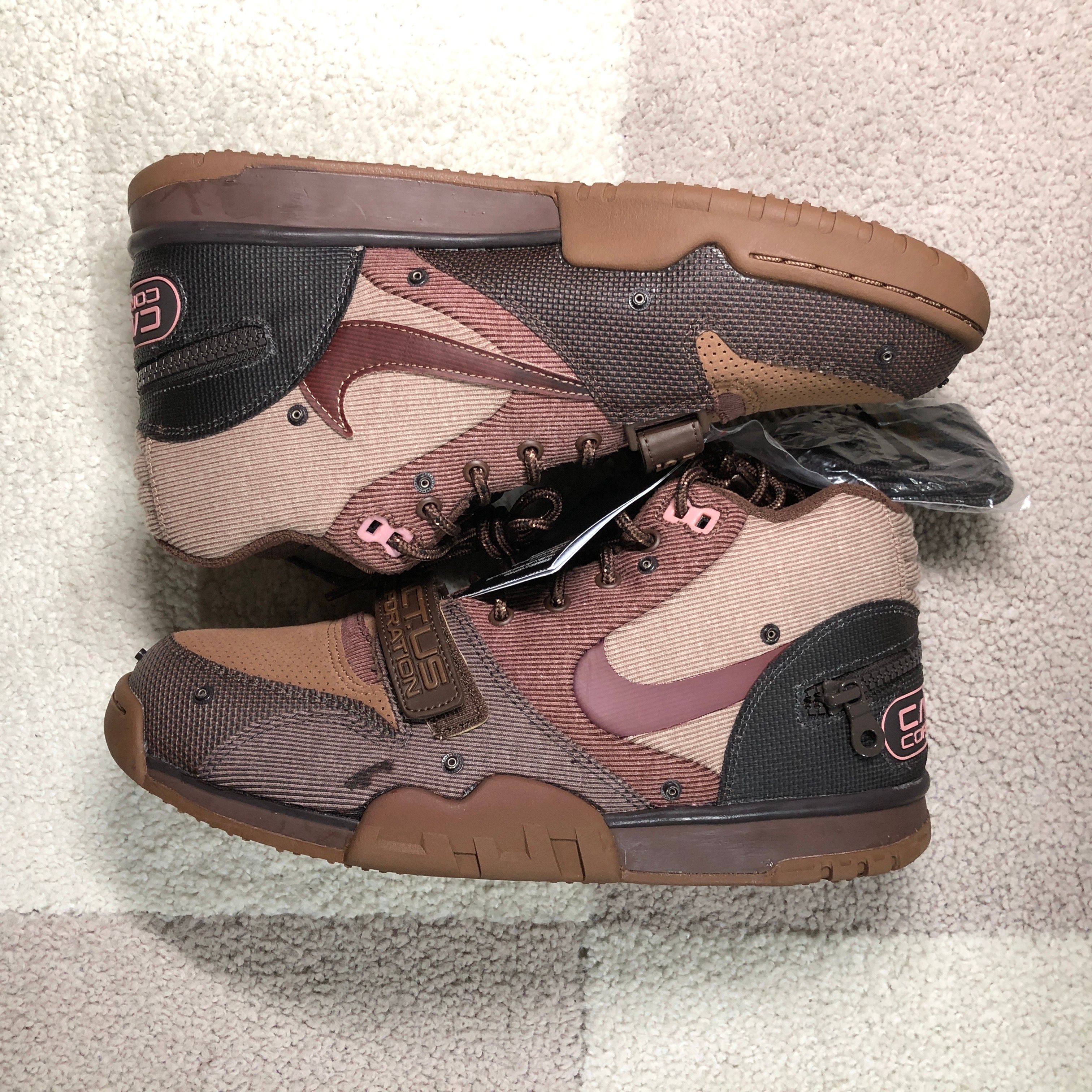 Travis Scott x Nike Air Trainer 1 SP "Archaeo Brown and Rust Pink"
