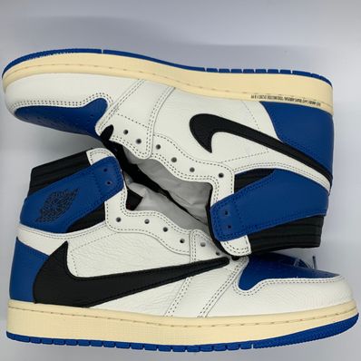 Travis Scott × fragment design × Nike Air Jordan 1 Retro High OG SP "Military Blue"