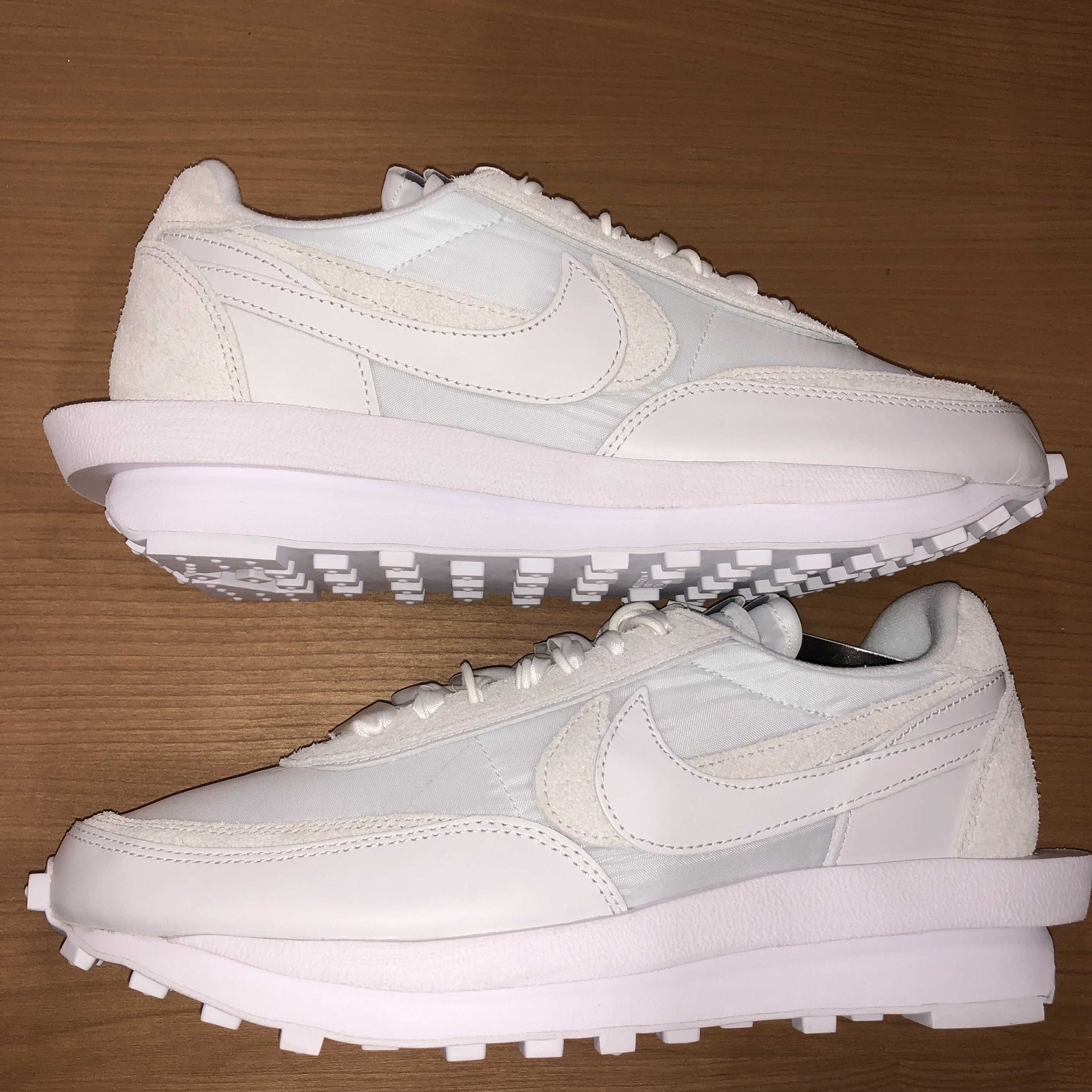 sacai × Nike LDV Waffle "Triple White"