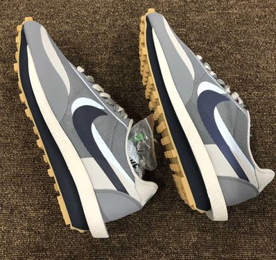 CLOT × Sacai × Nike LD Waffle "Grey Obsidian/Cool Grey"
