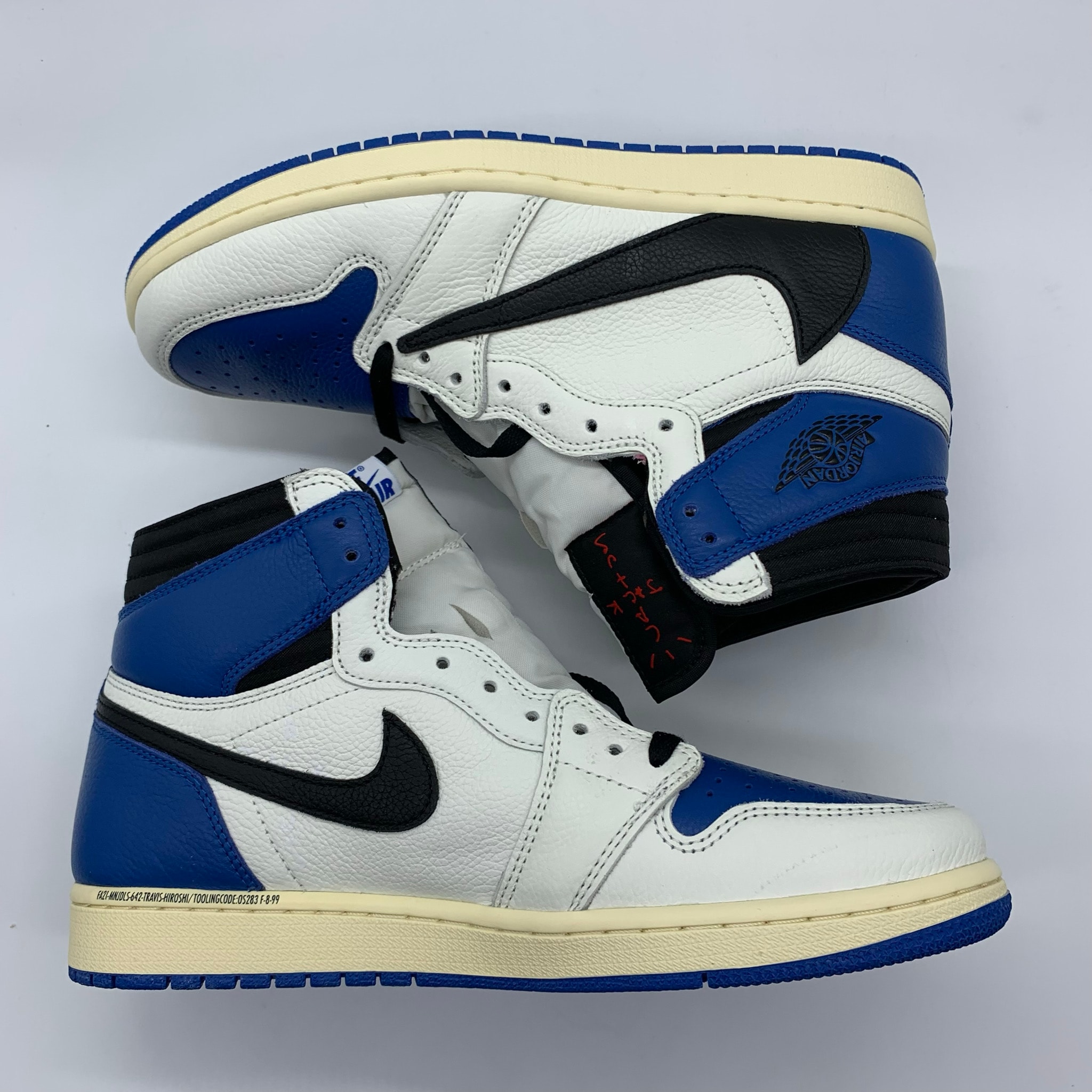 Travis Scott × fragment design × Nike Air Jordan 1 Retro High OG SP "Military Blue"