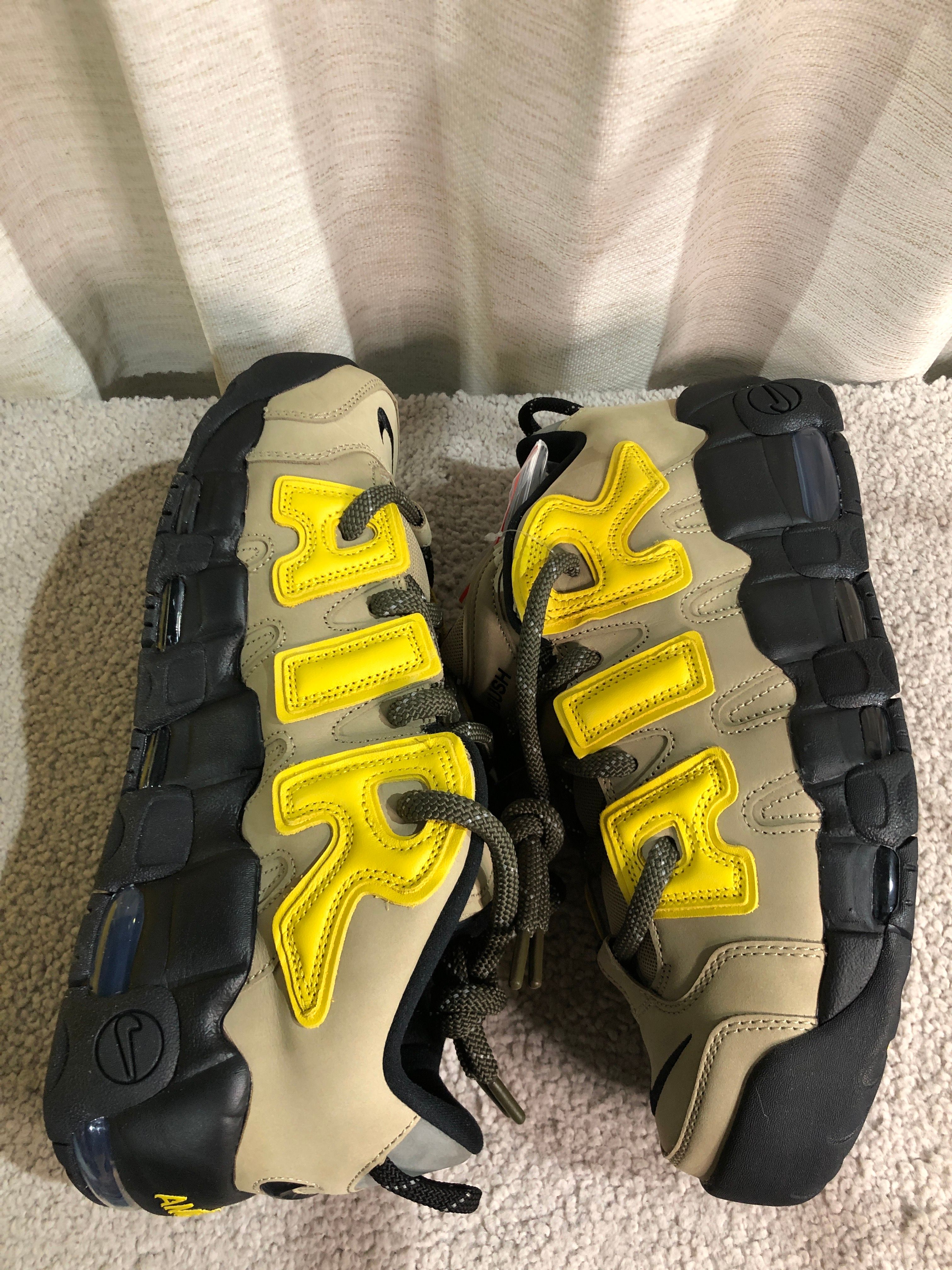 AMBUSH × Nike Air More Uptempo Low "Vivid Sulfur and Limestone"