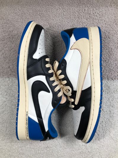 Travis Scott × fragment design × Nike Air Jordan 1 Low OG SP "Military Blue"