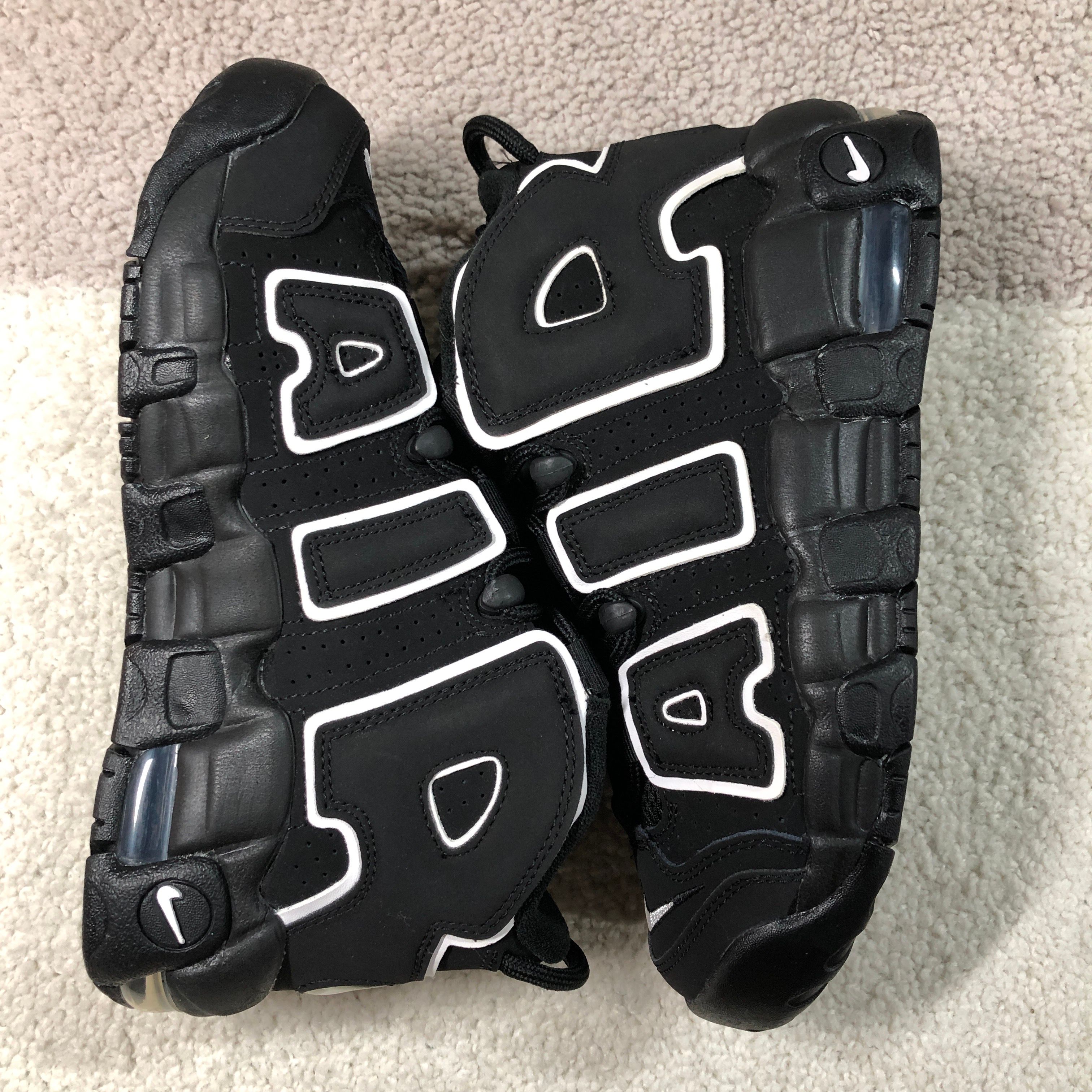 NIKE AIR MORE UPTEMPO GS "BLACK/WHITE"(2020)